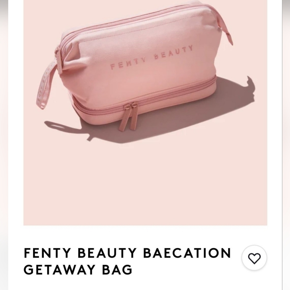 FENTY BEAUTY BAECATION GETAWAY Embroidered Coco nude bag